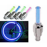Неонові ніпели для авто, світлодіодна підсвітка коліс велосипеда, LED на ніпель, пара, фото 3
