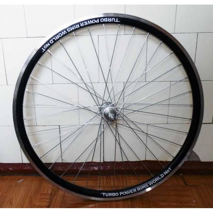 Заднє вело — колесо 26" (подвійний обід) AL втулка заднє + диск, фото 1