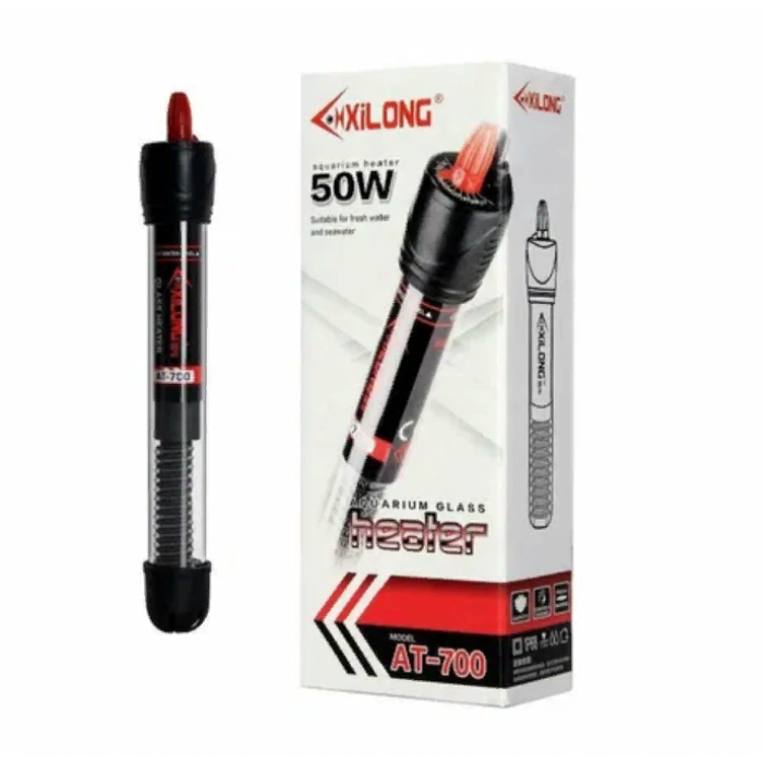 Акваріумний нагрівач XiLong AT-700 50W з терморегулятором, фото 1