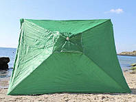 Зонт квадратный Антиветер усиленный с клапаном 3*3 метра зелёный