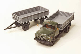 Масштабна модель сільськогосподарського автопоїзду ЗІЛ-ММЗ-554 з причепом ГКБ-819 (VScor).