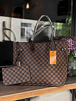 Louis Vuitton Neverfull Brown V2 Сумка женская LV Луи Витон  шопер