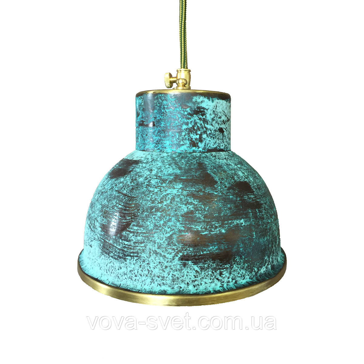 Світильник підвісний купол Loft Steampunk [ Pendant Green Patina ]