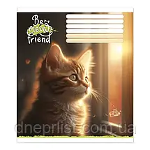 Зошит 18 аркушів клітинка "Бріск"/ Котенок, фото 4