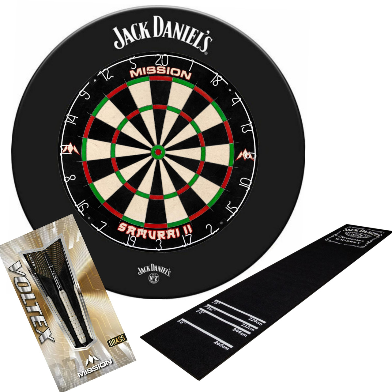 Набір для гри в дартс Mission мішень, захист, доріжка-мат на підлогу, фірмові дротики