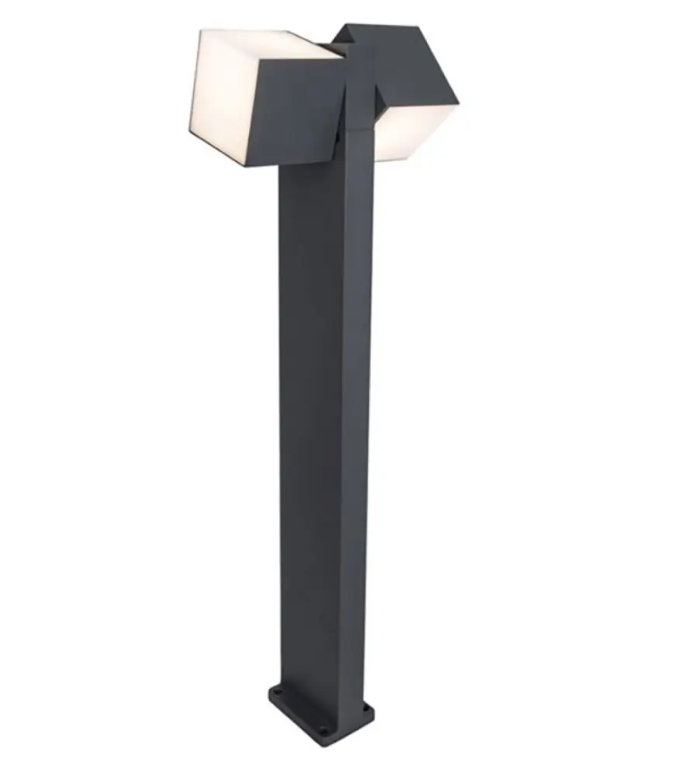 Світильник вуличний стовпчик середній LUTEC CUBA 23W 3000К 900Lm IP54 237*110*750mm 7193801118, фото 1