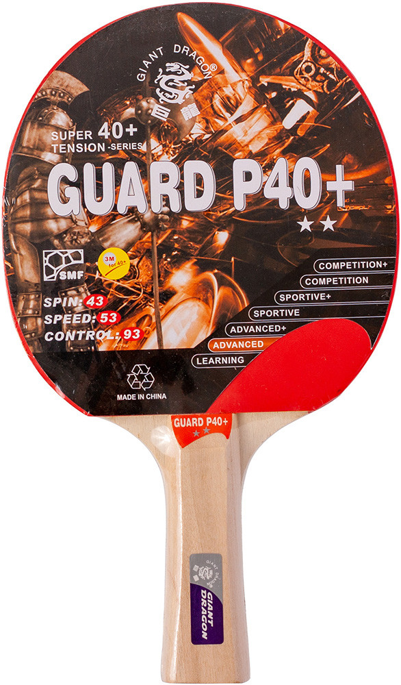 Ракетка для настільного тенісу Giant Dragon Guard 2* (ST12201P40+), фото 1