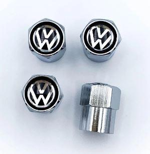 Захисні ковпачки на ніпеля Volkswagen (Фольцваген) 4 шт. Класичні хром лого