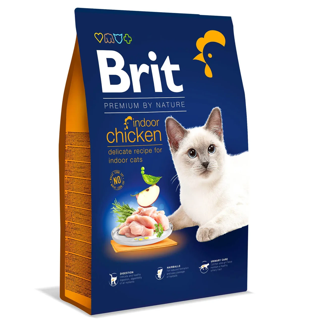 Сухий корм для котів Brit Premium by Nature Cat Indoor Chicken, курка, 8 кг, фото 1
