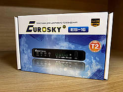 Ефірний тюнер ресивер Eurosky ES-16 DVB-T 2 ресивер Eurosky ES-16 T2 Новий цифровий ефірний приймач