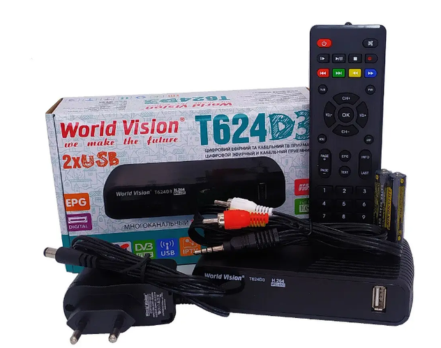 Купить Приставка Т2 DVB-T2/C World Vision T624D3 тюнер приймач IPTV ...