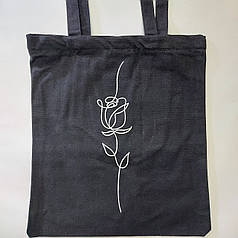 Сумка шоппер з малюнком на блискавці коттон