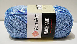 Нитки пряжа для в'язання MACRAME Макраме № 133 - блакитний