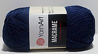 Нитки пряжа для вязания MACRAME Макраме № 162 - темный джинс