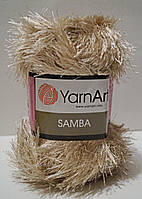 Нитки пряжа для в'язання "травка" SAMBA YarnArt Самба Ярнарт № 04 - золотистий беж