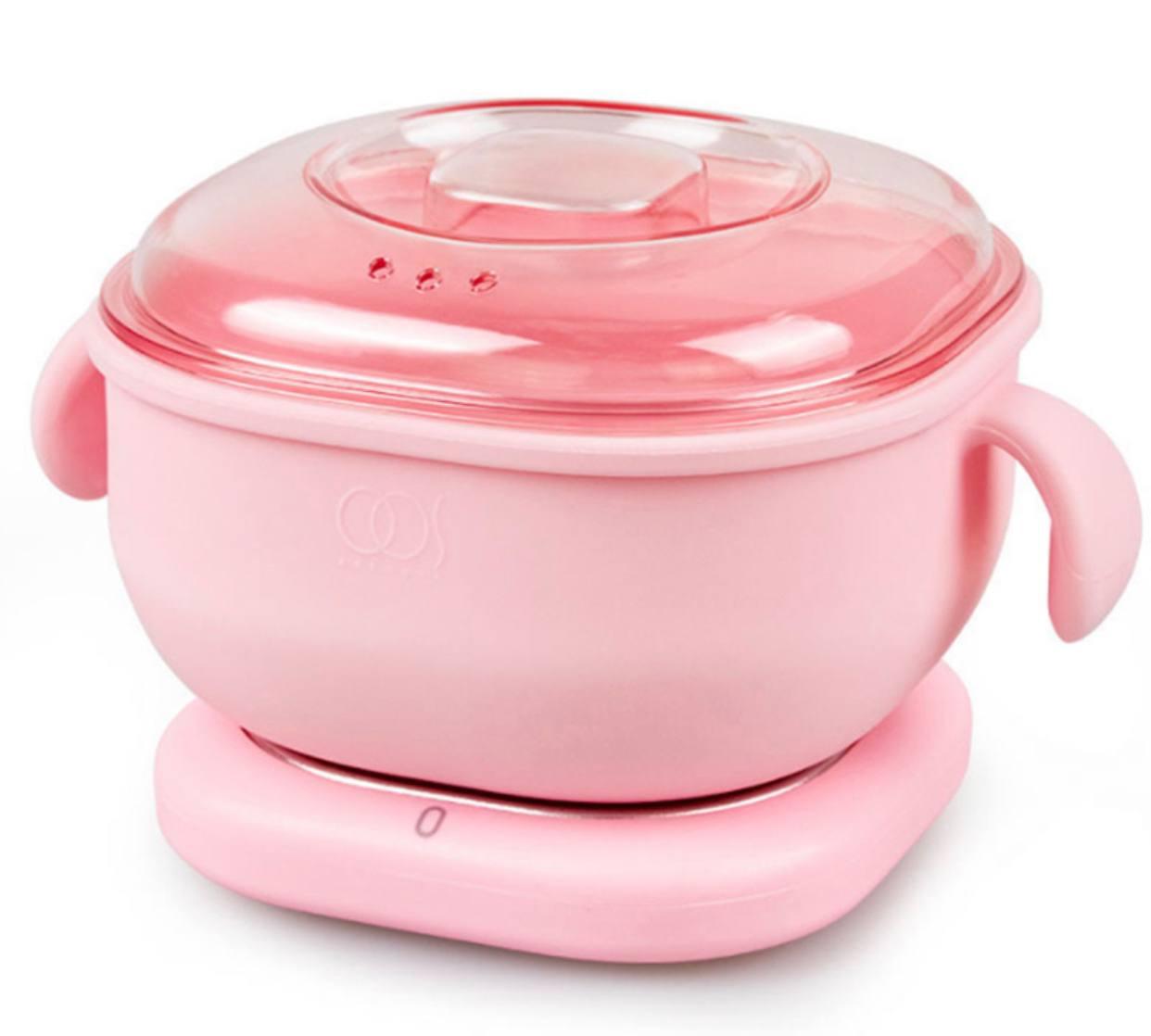 Воскоплав силіконовий, 100 Ват / Нагрівач для воску в гранулах 100 Ват. Чаша 400 мл, Рожевий