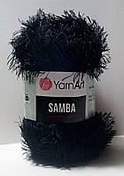 Нитки пряжа для в'язання "травка" SAMBA YarnArt Самба Ярнарт № 02 - чорний