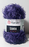 Нитки пряжа для в'язання "травка" SAMBA YarnArt Самба Ярнарт № 28 - баклажан