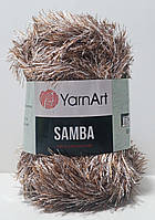 Нитки пряжа для в'язання "травка" SAMBA YarnArt Самба Ярнарт № 99 - коричнево бежевий