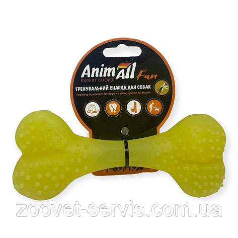 Іграшка для собак АнімАлл Animall Фан Кістка 15см колір жовта 88121, фото 1