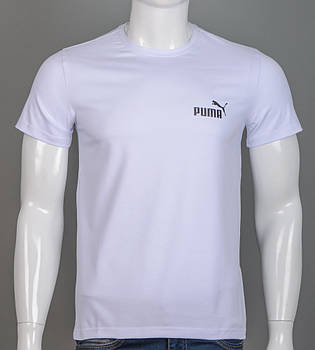 Футболка 100% Х/Б PUMA 4108м (Уп.4шт M-XXL), Білий