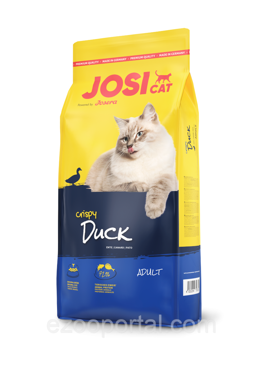 Josera JosiCat сухий корм для котів Crispy Duck 10 кг