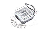 Фара LED прямоугольная 27W, 16+36 ламп, 107*109мм, комб. луч 12/24V 6000K, 3600Lm (LITLEDA, JUBANA) 453701084