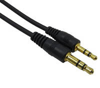 Кабель AUX 3.5 jack 5м чёрный (пакет)