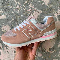 Женские кроссовки New Balance 574 White Coral