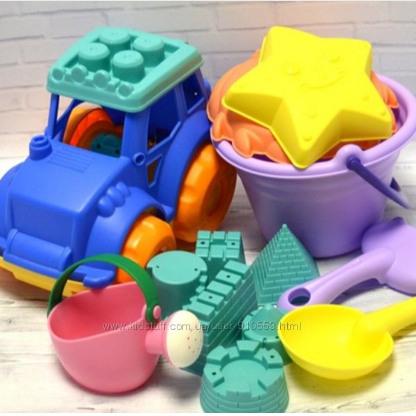 Набір для пісочниці з трактором HG-770 Дитячий м'який Силіконовий