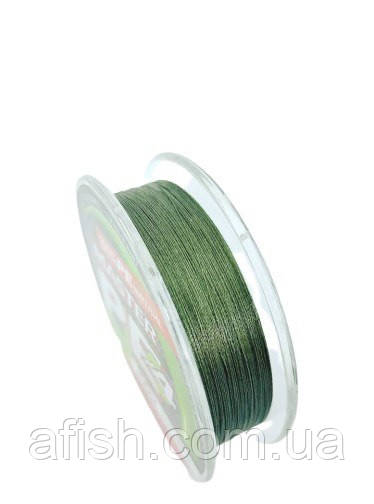 Шнур Select 150 м 0.06 mm 9kg Master PE 4x темно-зелений