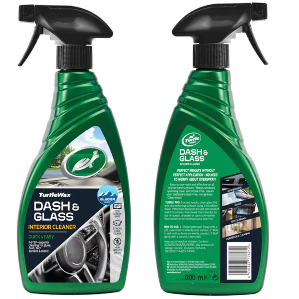 Універсальний очисник скла та пластику салону Turtle Wax Dash & Glass Cleaner Quick&Easy 500 мл (52803), фото 1