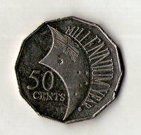 Австралия Королева Елизавета II 50 центов, 2000 Смена тысячелетия - 2000 год №1493