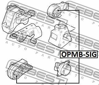 САЙЛЕНТБЛОК ПОДУШКИ ДВИГУНА OPEL VECTRA C 2002-2008 (FEBEST) OPMB-SIG UA53