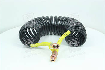 Шланг витий М22x1,5 (чорний, жовтий наконечник) 7 м. (RIDER) RD 01.01.42 UA53