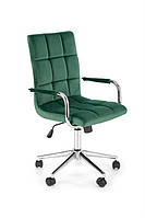 Комп'ютерне крісло дитяче GONZO 4 Halmar темно-зелений Velvet