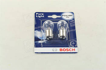 Лампа розжарювання P21/4W 12V 21/4W PURE LIGHT (blister 2шт) (вир-во Bosch) 1 987 301 015 UA53