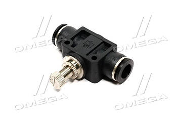 З'єднувач аварійний прямий із краном метал 10х10 (пластик) (RIDER) RD 81.24.18 UA53