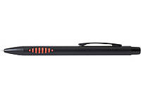 Ручка шариковая металлическая ECONOMIX ISLAND. Корпус черно-красный, пишет синим