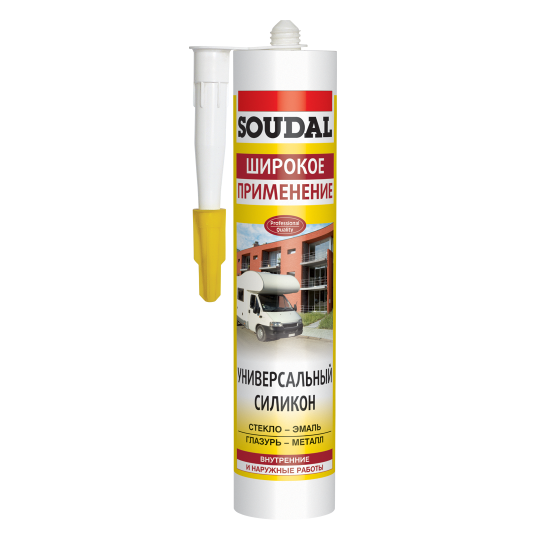 Силіконовий герметик SOUDAL герметик універсальний Коричневий 280 мл