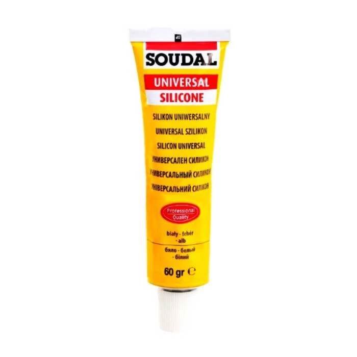 Силіконовий герметик SOUDAL універсальний герметик Білий 60 г