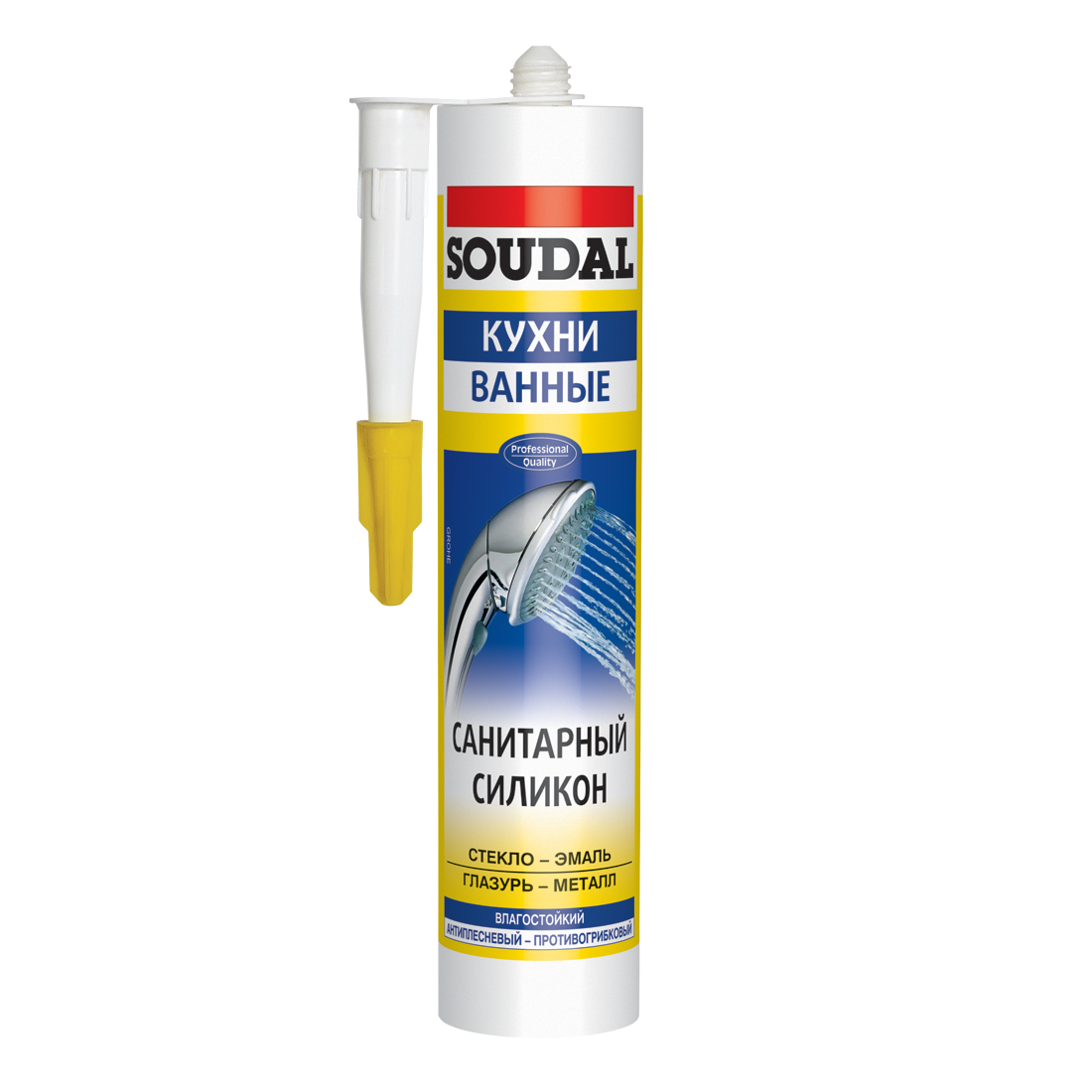 Силіконовий герметик SOUDAL герметик санітарний Сірий 280 мл
