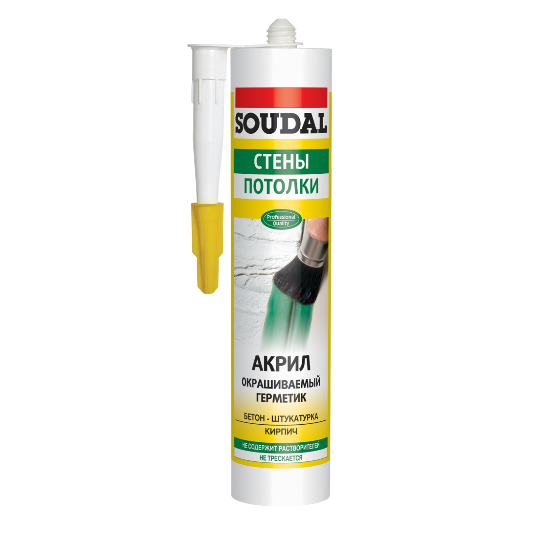 Герметик Soudal акриловий герметик Чорний 280 мл