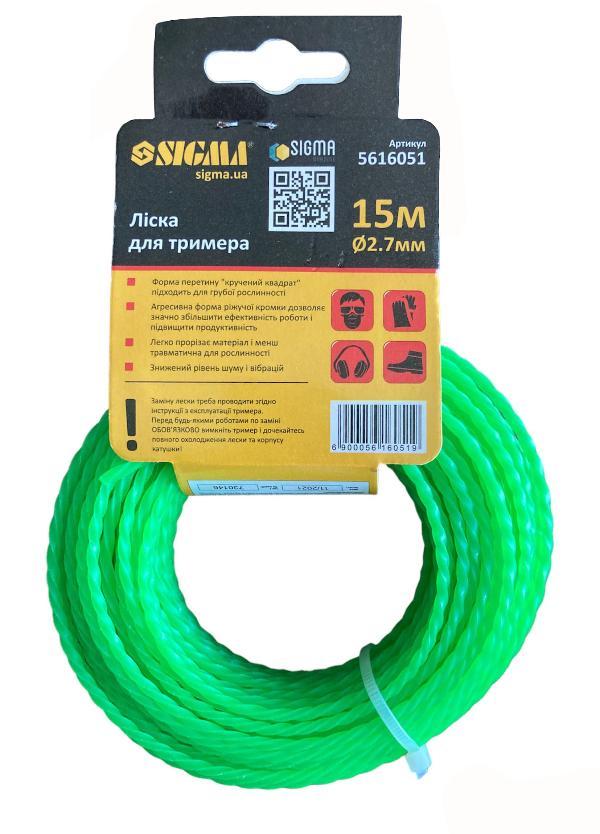 Леска для триммера бензокосы, электрокосы витая 2,7мм/15 метров (SD2-30), фото 1