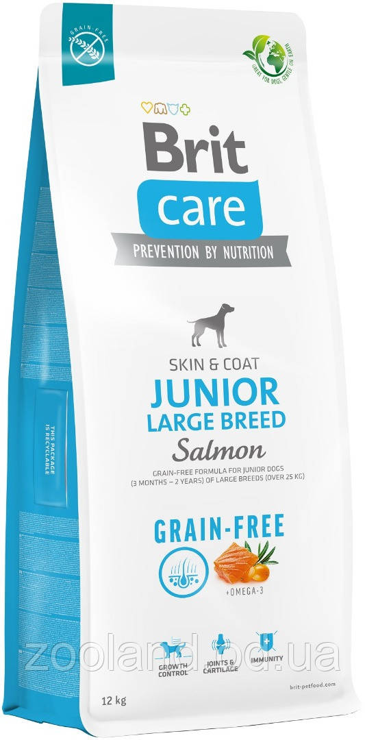 172200 Brit Care Grain-Free Junior Large Breed Salmon & Potato, 3 кг