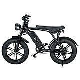 Електровелосипед OUXI V8 1000 Вт чорний всесезонний 50 км/год, запас ходу 60 км, електробайк для дорослих, фото 3