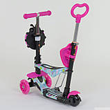 Самокат — біговел 5 в1 Best Scooter з батьківською ручкою та підніжками арт. 11210, фото 7