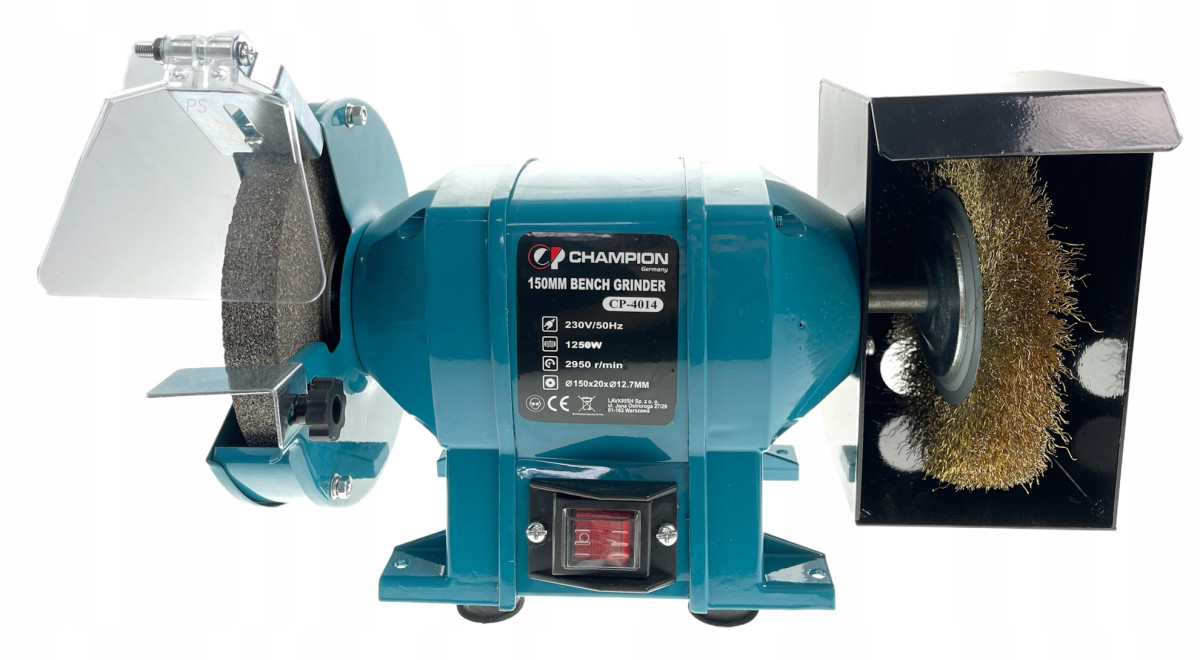 Верстат точильний диск+щітка 2в1 Champion CP-4014, фото 1