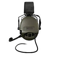 Активні навушники гарнітура MSA Sordin Supreme MIL CC-3 Slim Headband 74332-06-S | Green PVC, фото 5