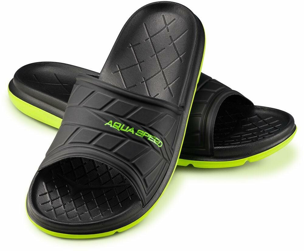 Шльопанці Aqua Speed ASPEN 8481 чорний, жовтий Чол 37